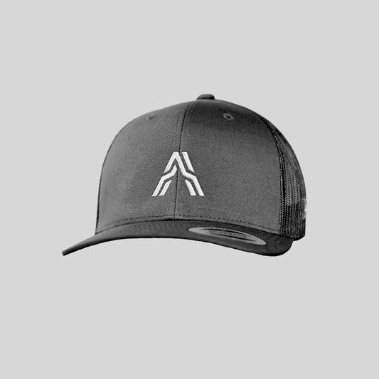 Embroidery Retro Trucker Cap Grey by Ascender Cycling Club Zürich Switzerland Front View
