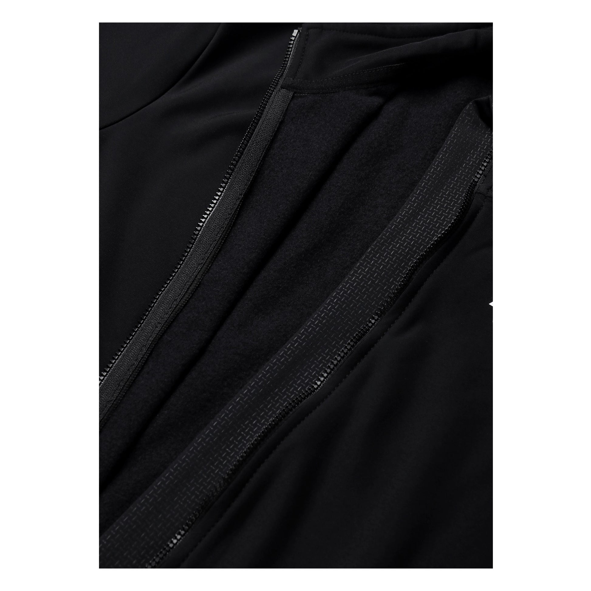 Milano Thermal Long Sleeve Jersey Black from Ascender Cycling Club Zürich Switzerland Protective Cover Zipper View