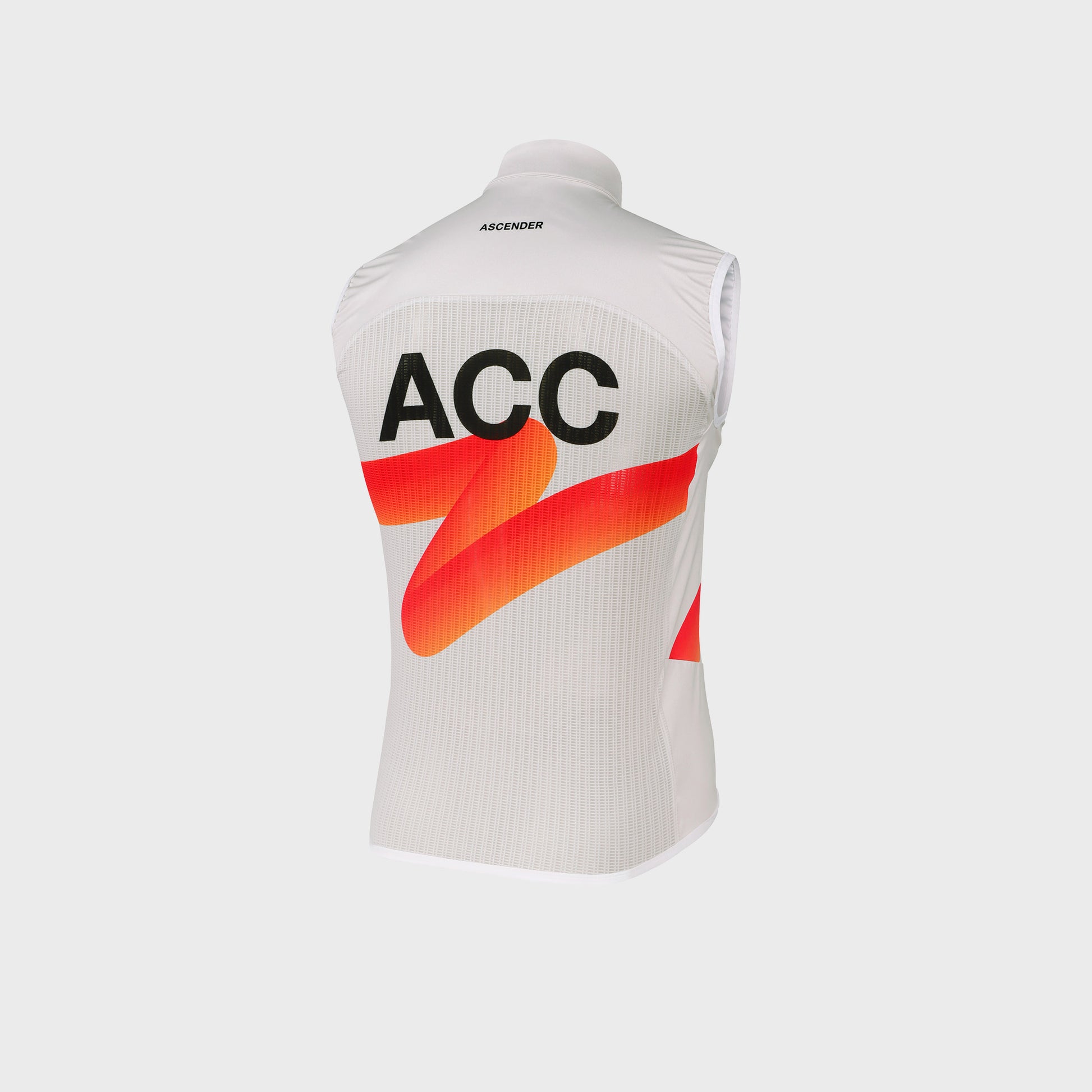 ACC Pulse wind vest back view in Clouds Dancer