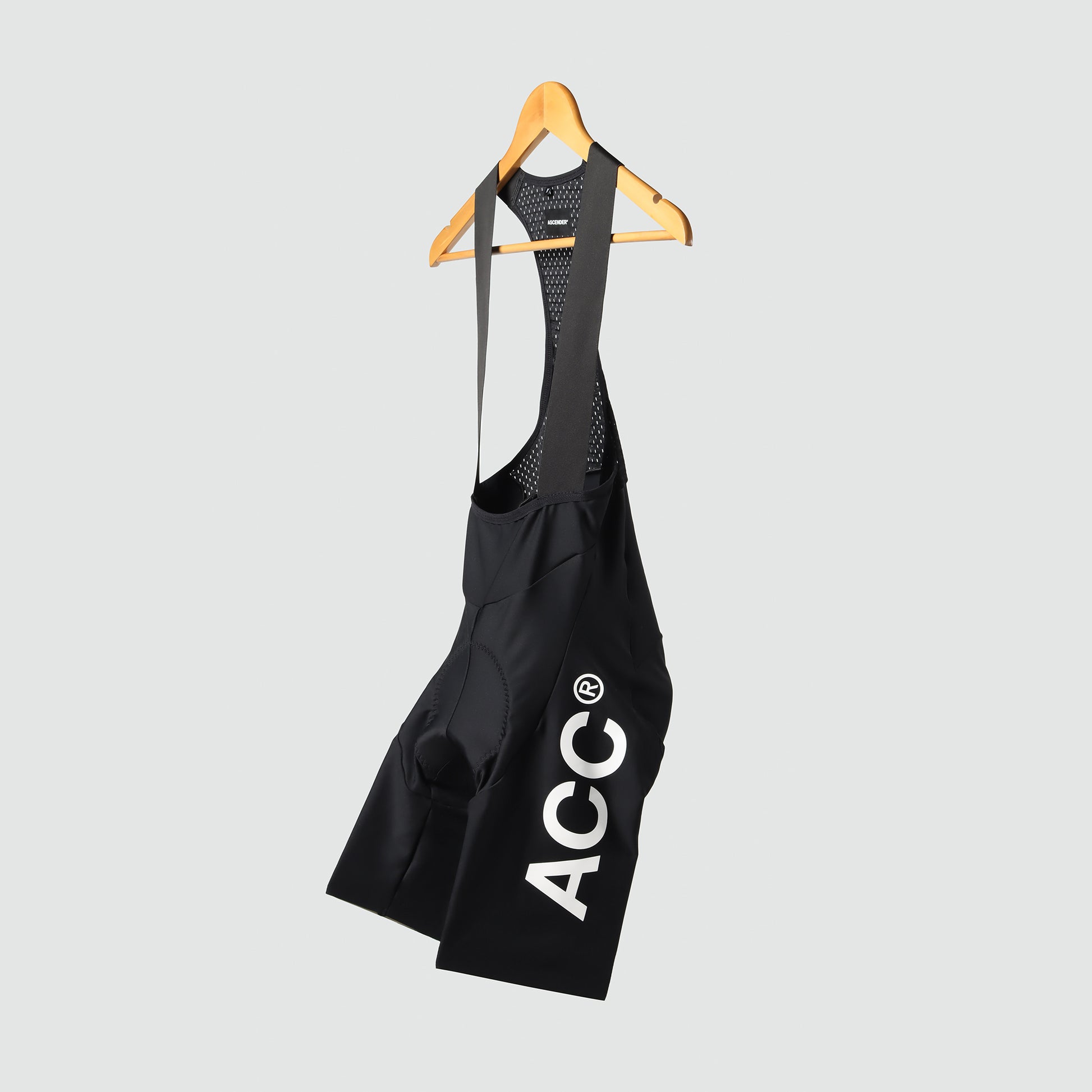 Premium bib short black side view from Ascender Switzerland