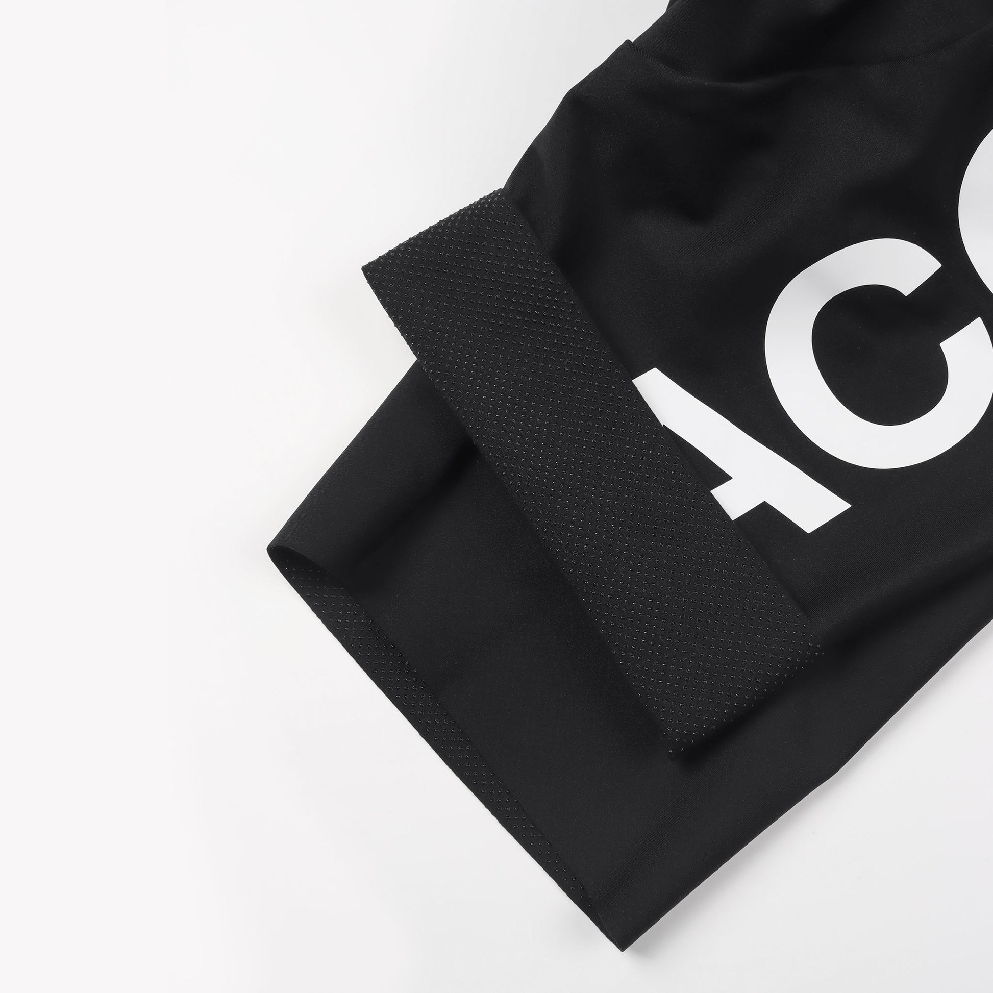 Premium bib short black internal silicone gripper view from Ascender Switzerland