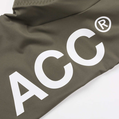 Premium bib short dark olive ACC Branding side view from Ascender Switzerland