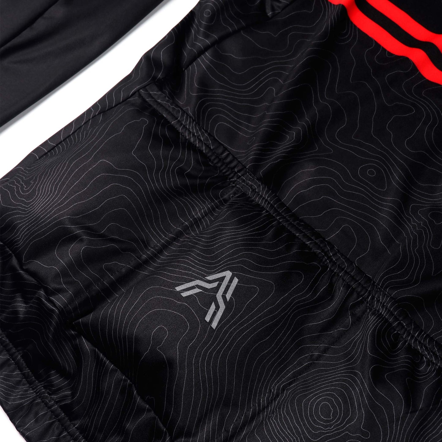 ACC Stellar mid weight thermal long sleeve jersey black reflective logo on back pockets of the jersey