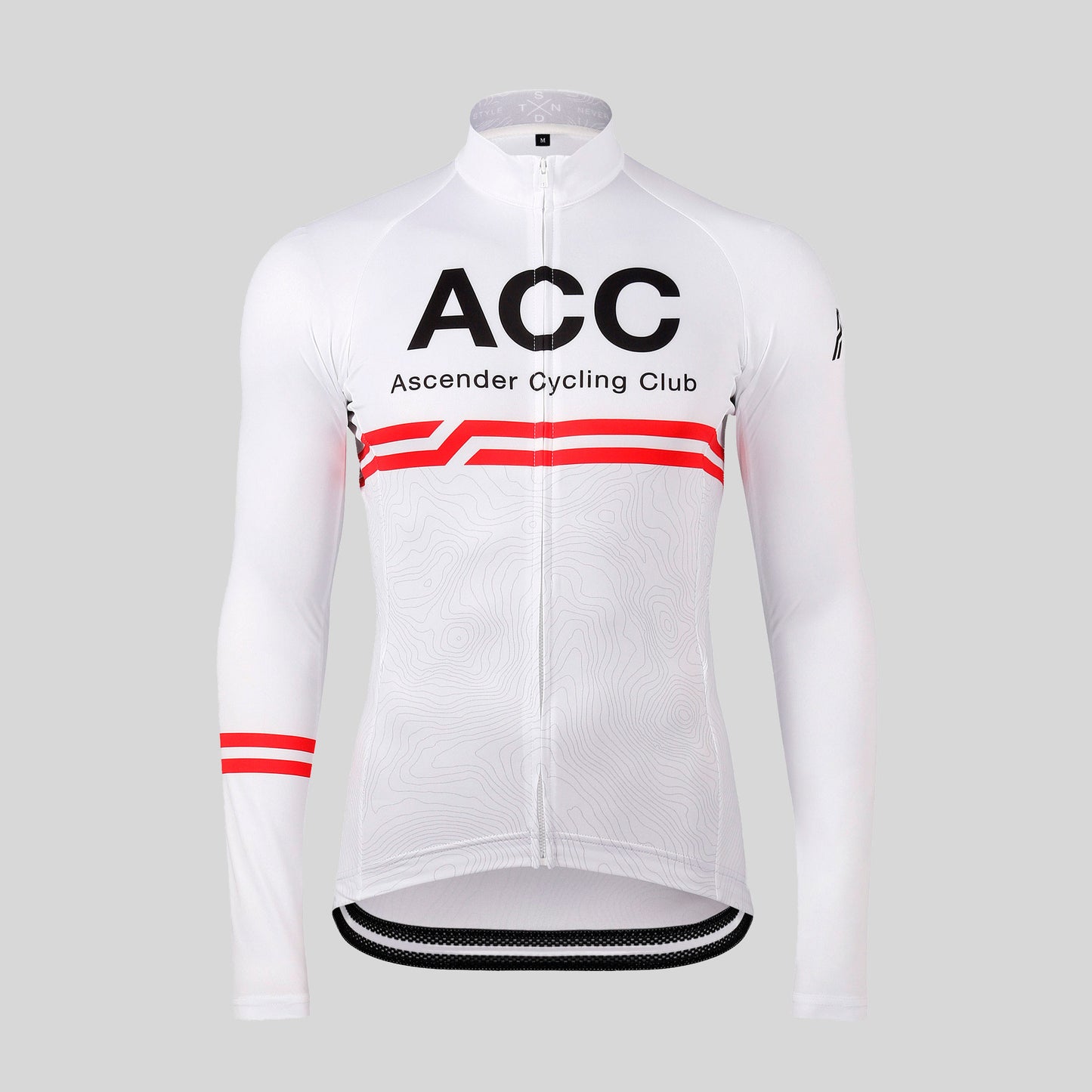 ACC Stellar sustainable cycling long sleeve jersey new generation from Ascender Cycling Club Zürich Switzerland Presentation Front 3D
