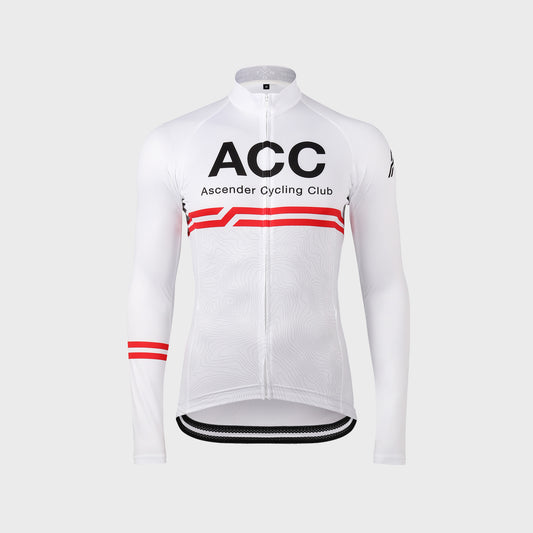ACC Stellar mid weight thermal long sleeve jersey white 3D photo