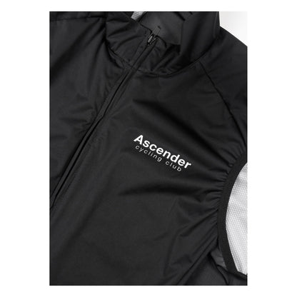 AEROFLOW Wind Vest Black from Ascender Cycling Club Zürich Switzerland Frontside Detailled View