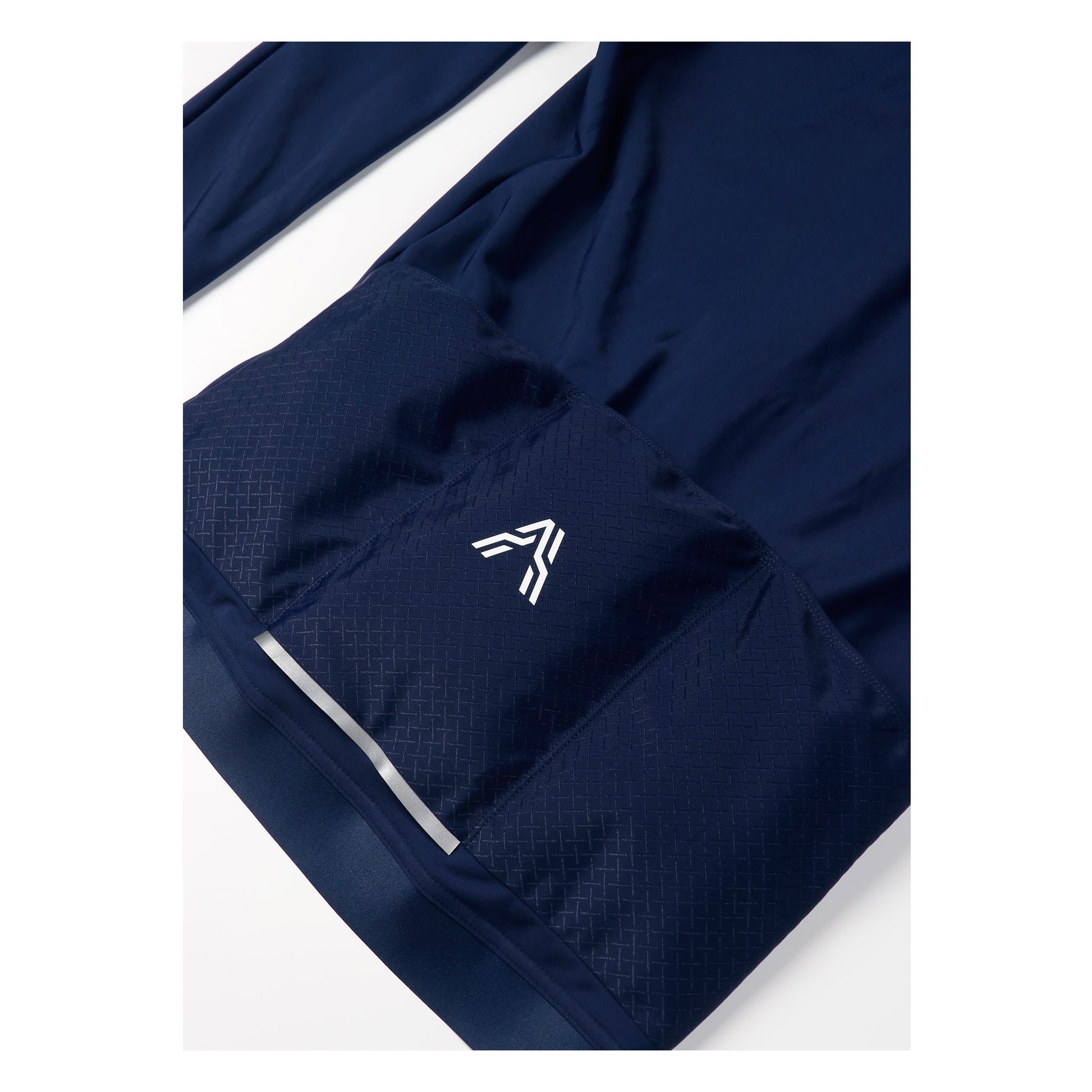 Milano Thermal Long Sleeve Jersey Navy from Ascender Cycling Club Zürich Switzerland Logo and Backpocket with Premium Italian Fabrics View