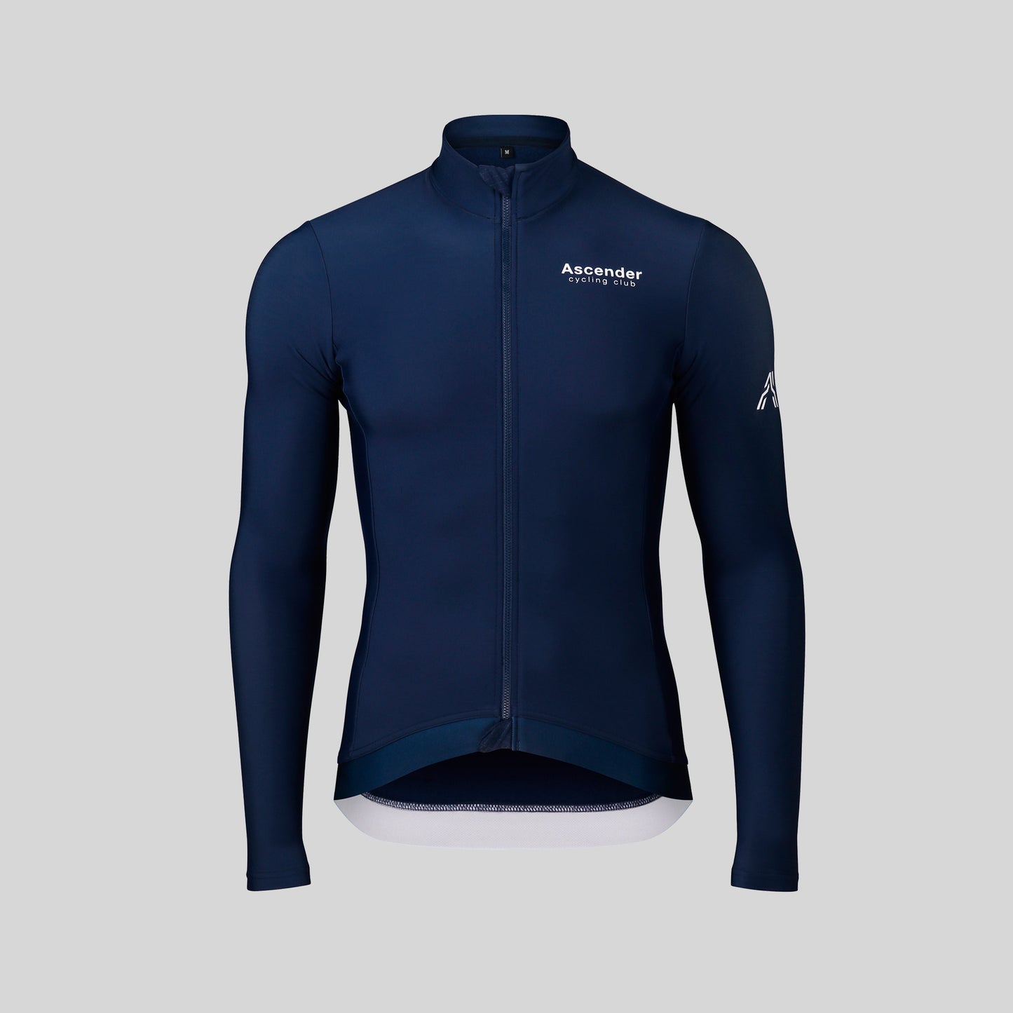 Milano Thermal Long Sleeve Jersey Navy from Ascender Cycling Club Zürich Switzerland FrontView