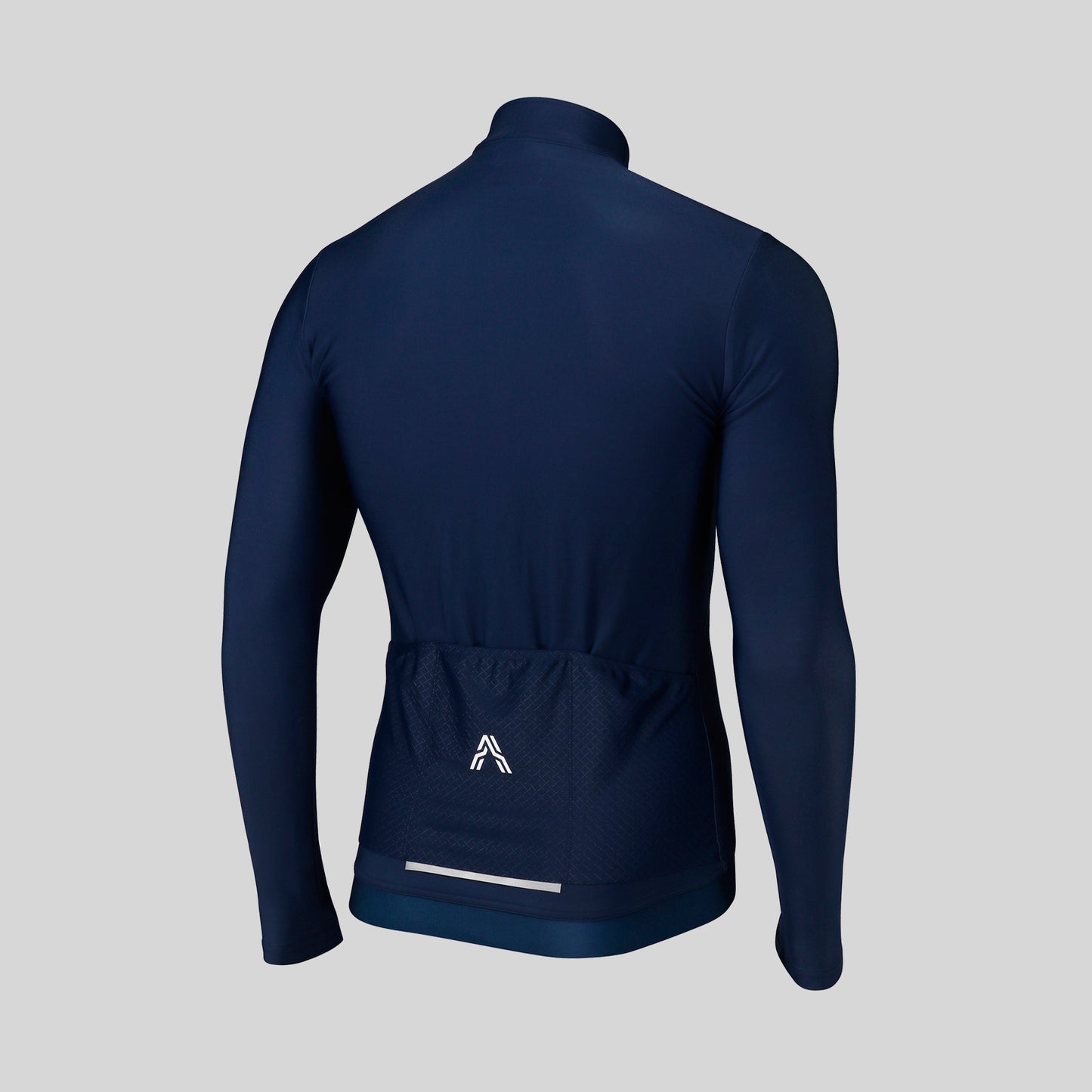 Milano Thermal Long Sleeve Jersey Navy from Ascender Cycling Club Zürich Switzerland Backside View