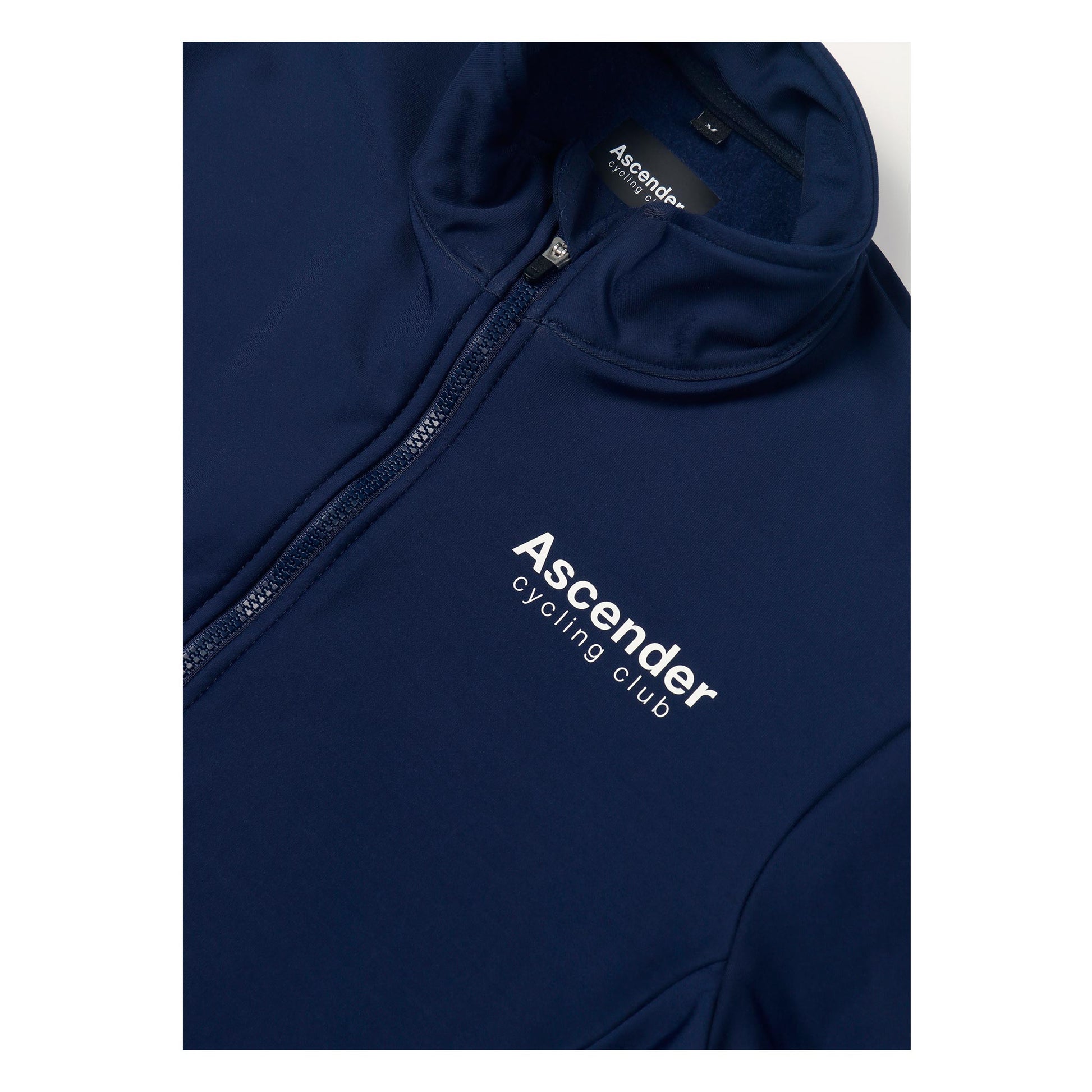 Milano Thermal Long Sleeve Jersey Navy from Ascender Cycling Club Zürich Switzerland Logo View Front