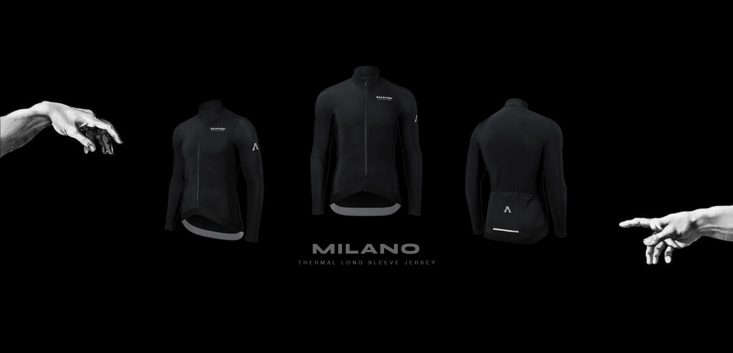 Milano long sleeve thermal jersey black