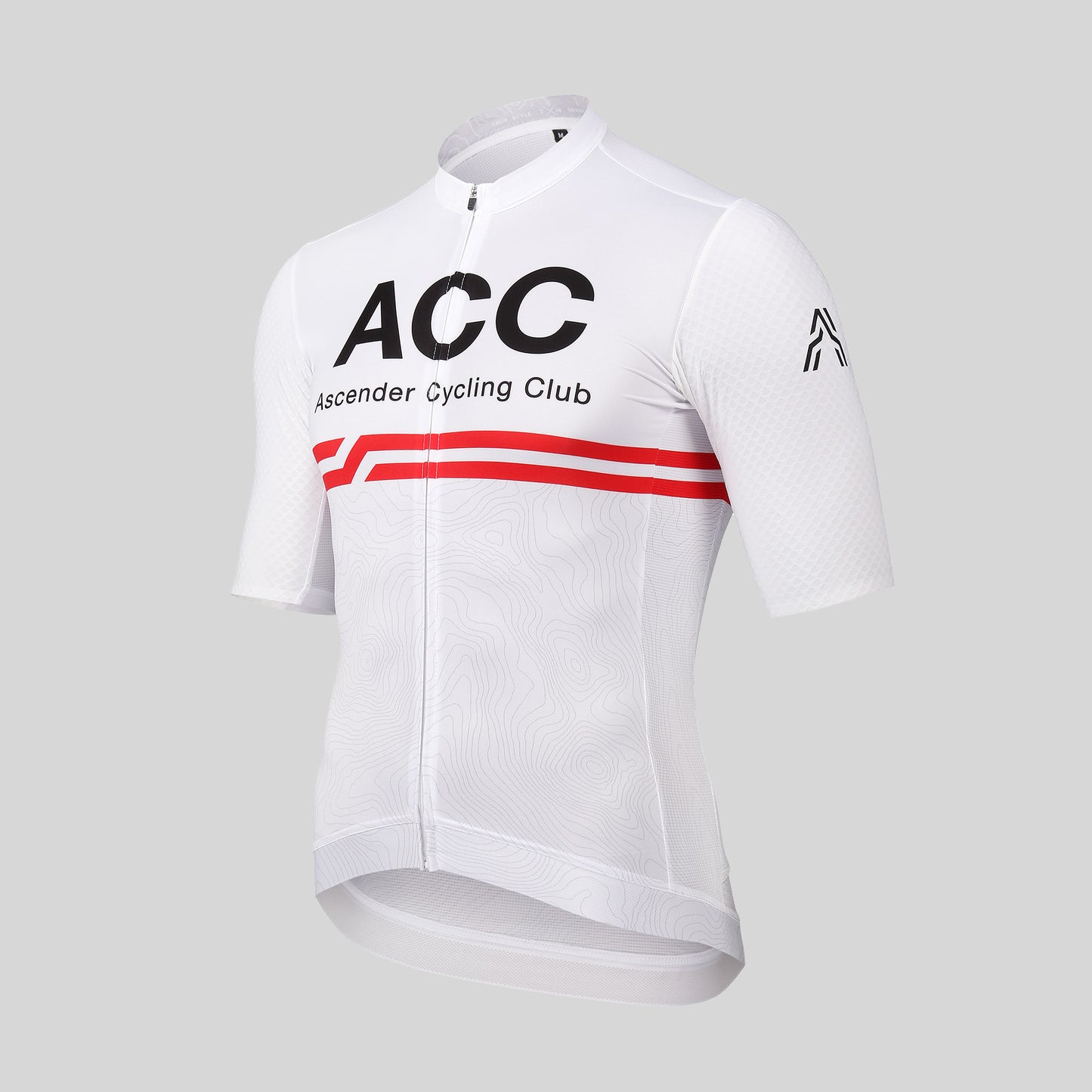 ACC Stellar sustainable cycling short sleeve jersey race cut from Ascender Cycling Club Zürich Switzerland Presentation Front Side Monogram 3D