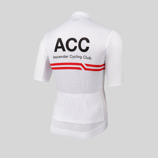 ACC Stellar sustainable cycling short sleeve jersey race cut from Ascender Cycling Club Zürich Switzerland Back Side Presentation 3D