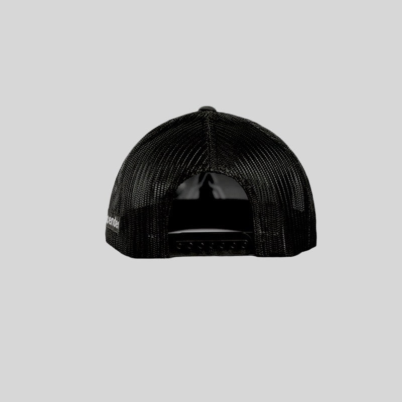 Broderie Retro Trucker Cap Noir par Ascender Cycling Club Zürich Switzerland Snpaback View