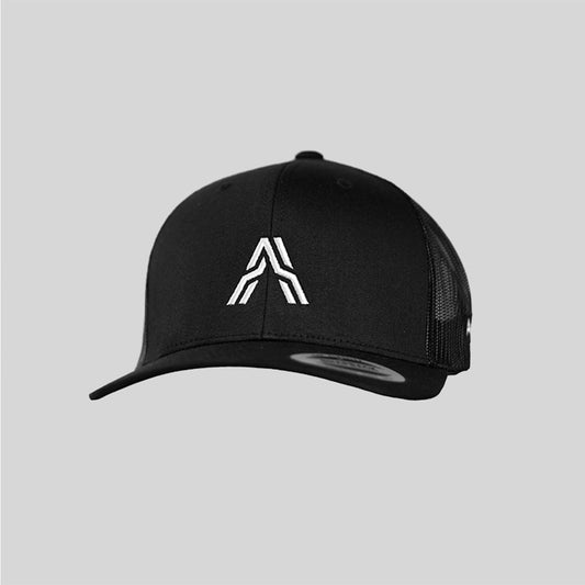 Embroidery Retro Trucker Cap Black by Ascender Cycling Club Zürich Switzerland Front View