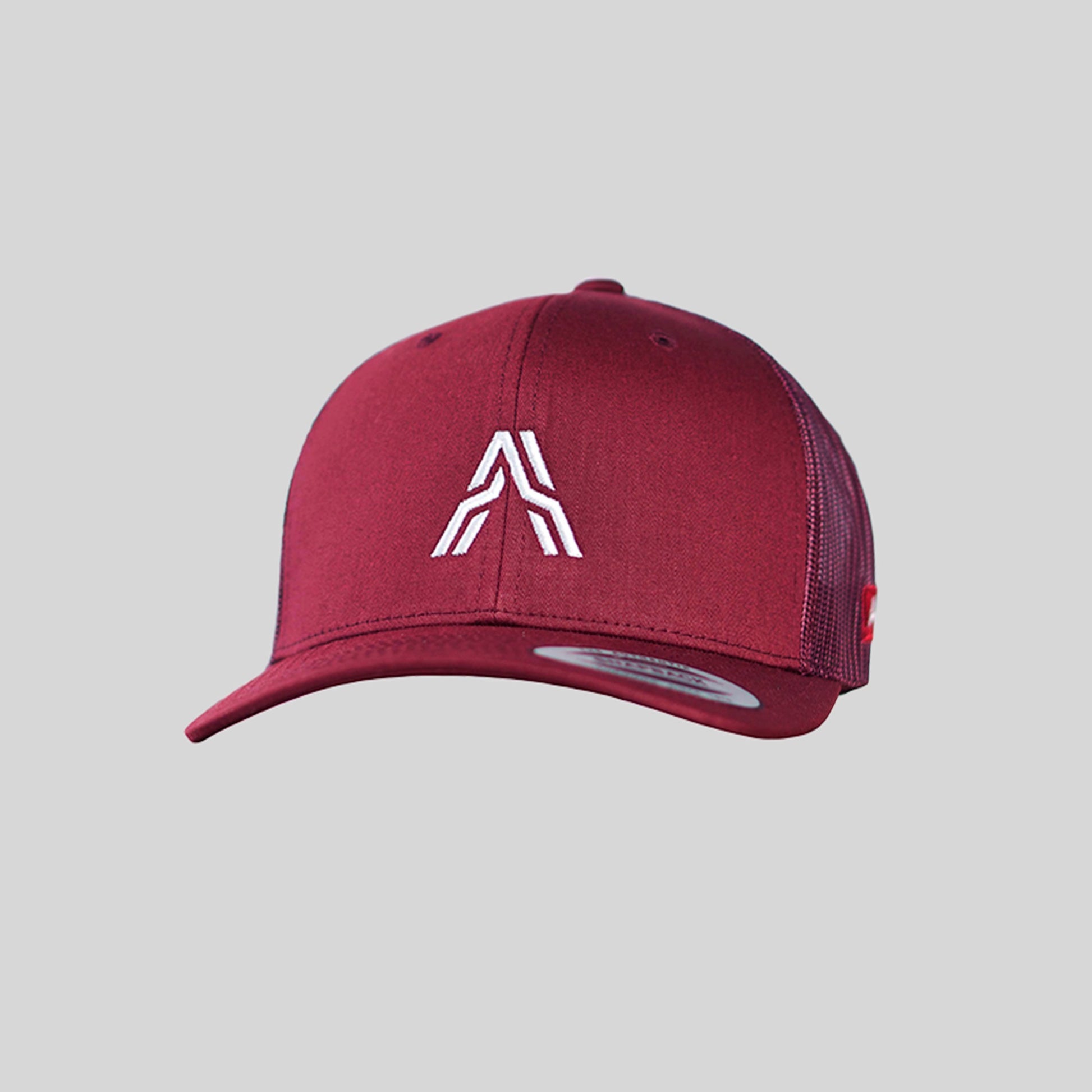 Broderie Retro Trucker Cap Bordeaux by Ascender Cycling Club Zürich Switzerland Vue avant