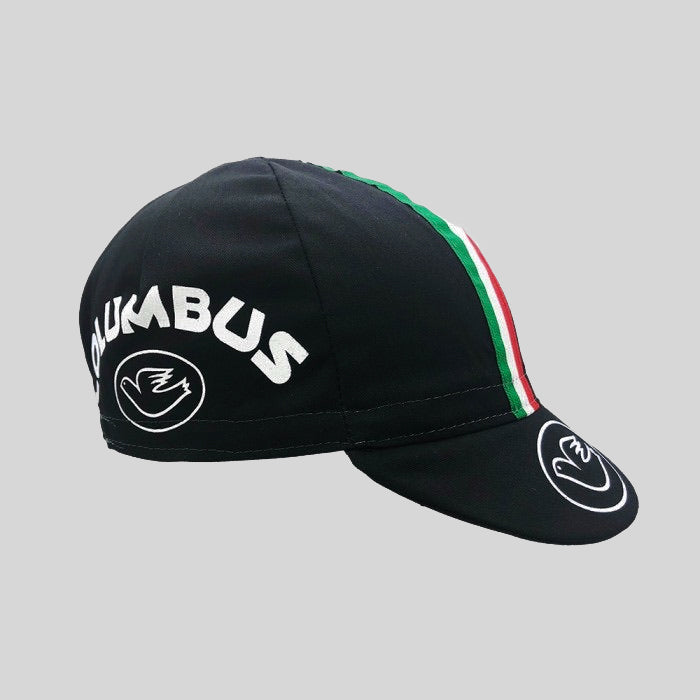 Cinelli Columbus Classic Cap Black disponible chez Ascender Cycling Club Zürich Switzerland Vue de face et de côté