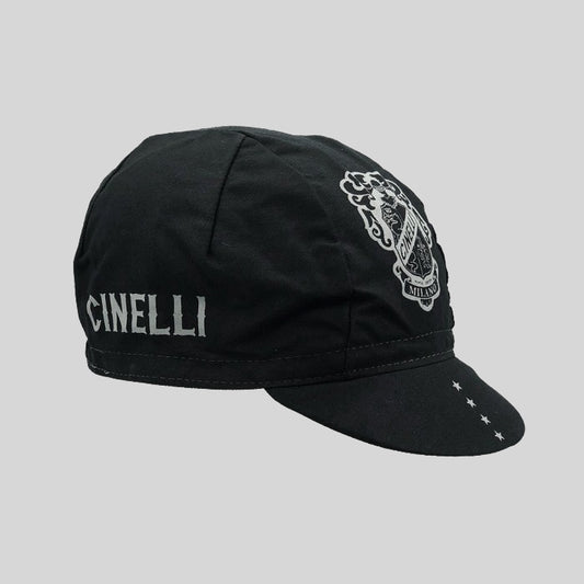 Cinelli Crest Cycling Cap in Schwarz von Ascender Cycling Club Zürich Schweiz Vorderseite Bild