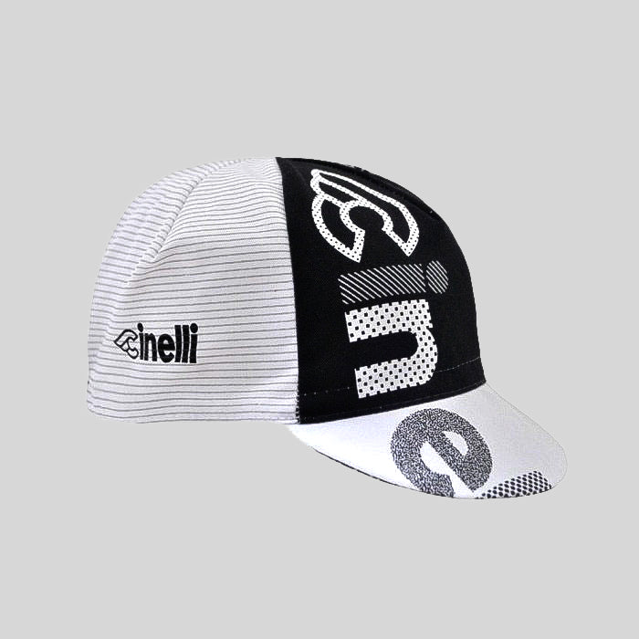 Cinelli Optical Cycling Cap White Disponible chez Ascender Cycling Club Zürich Switzerland Vue de face et de côté 