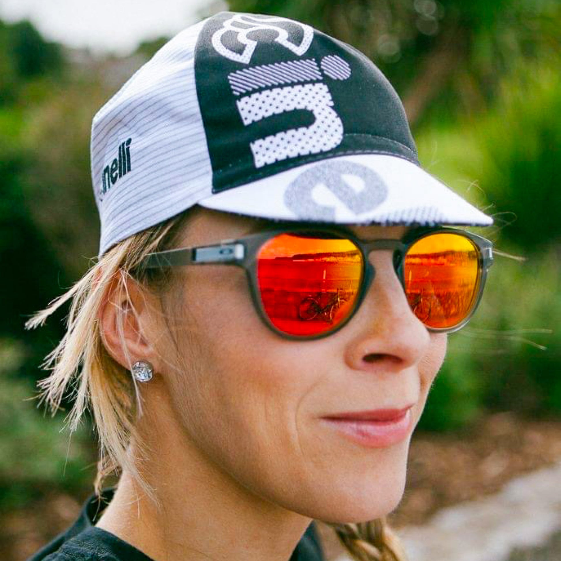 Cinelli Optical Cycling Cap White Available at Ascender Cycling Club Zürich Switzerland Live Front Side View 