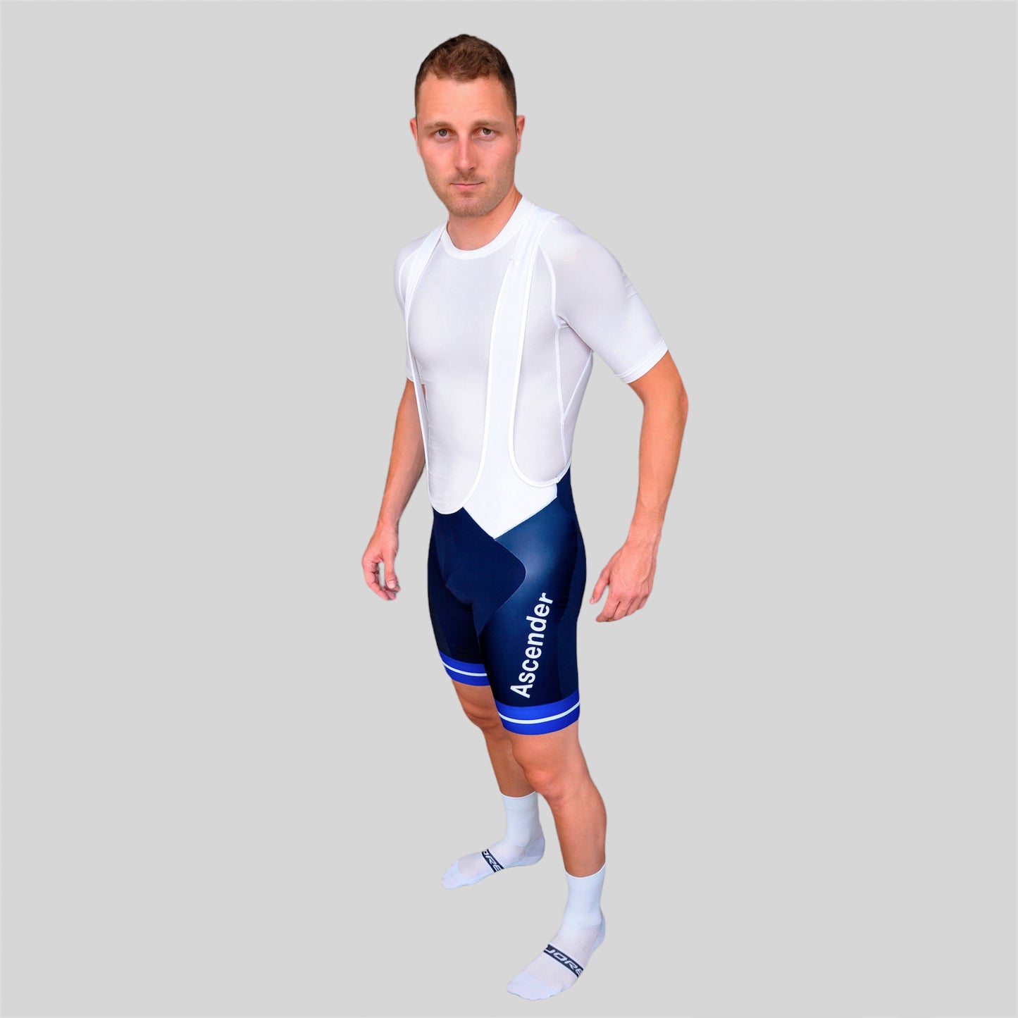 Mountain Edition Bibshort Blue from Ascender Cycling Club Zürich and Cuore of Switzerland Global Ascender View