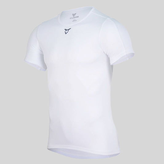 Short Sleeve Baselayer White by Cuore of Switzerland for Ascender Cycling Club Zürich Switzerland Front View