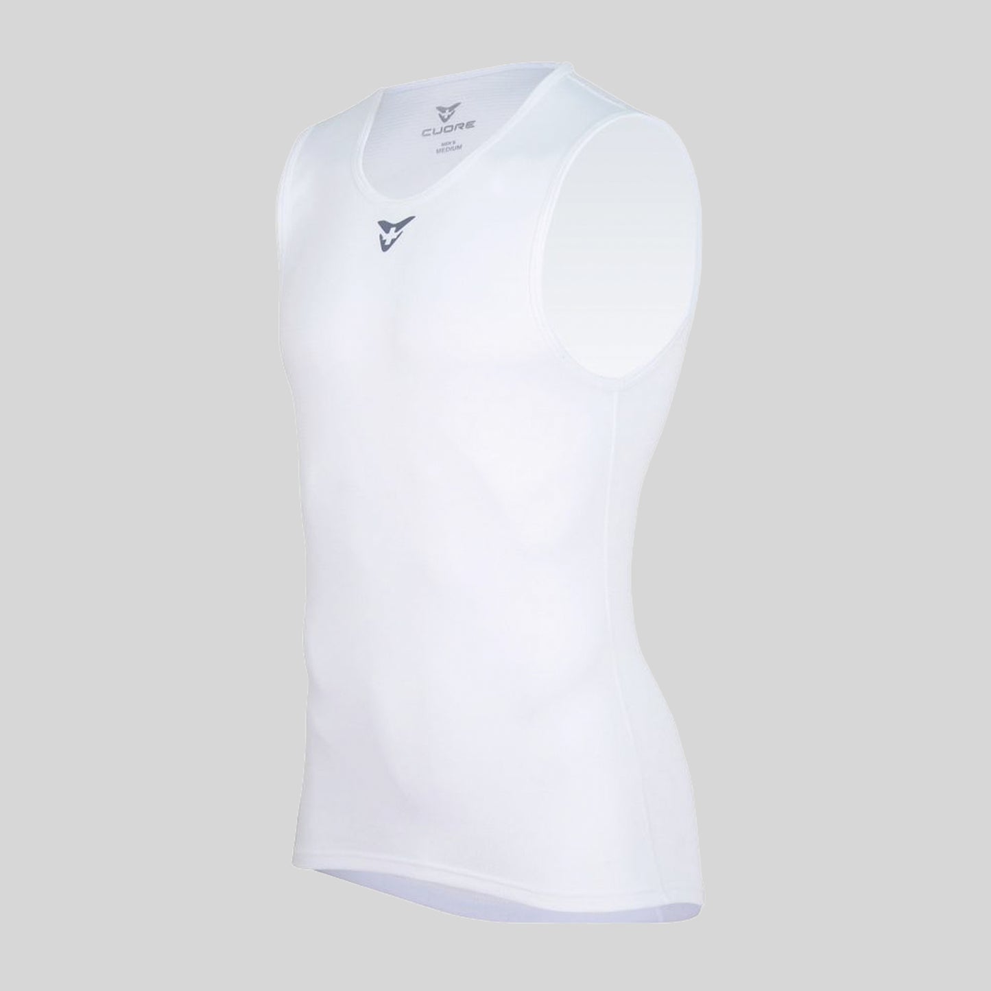 Sleeveless Baselayer White by Cuore of Switzerland for Ascender Cycling Club Zürich Switzerland Front View