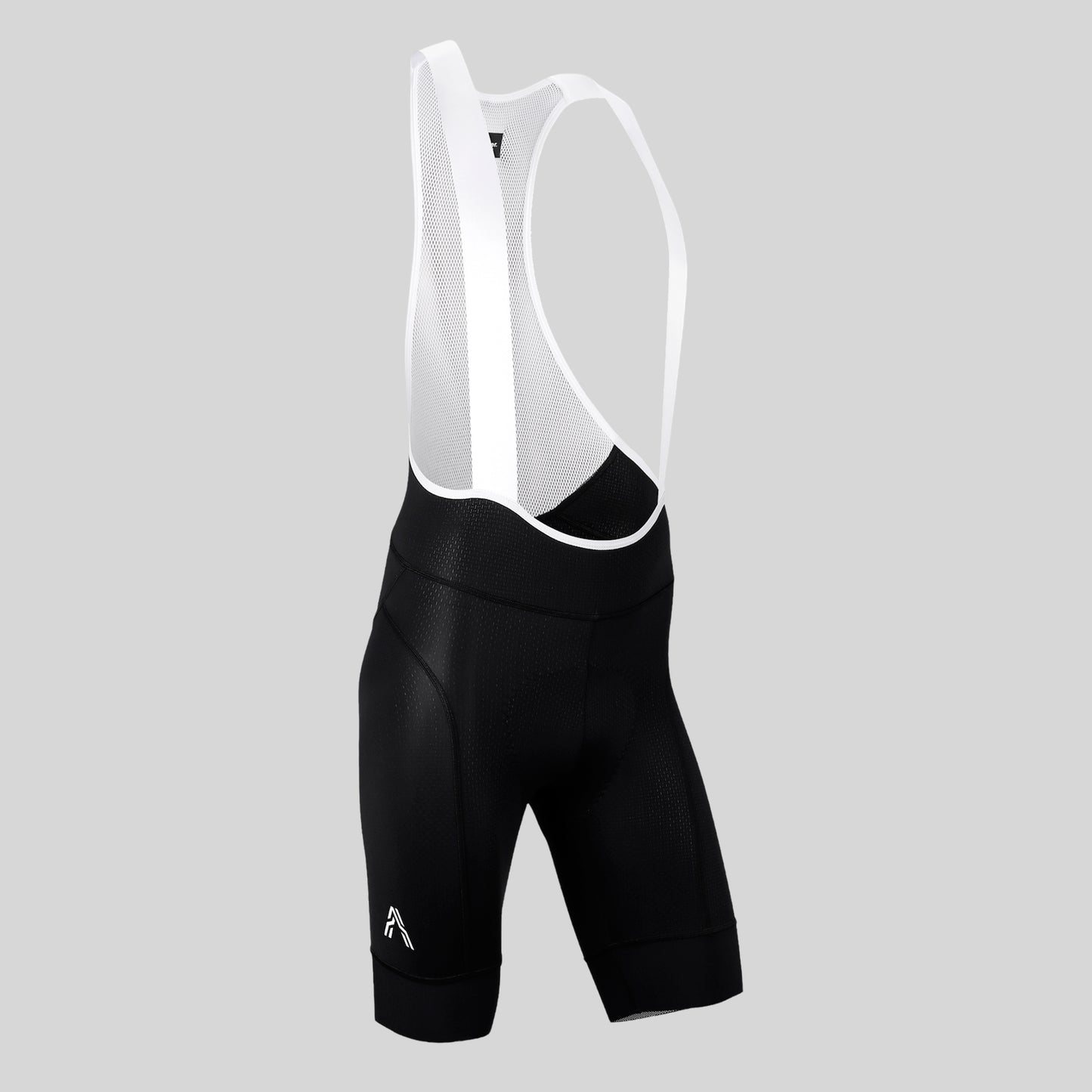 Legend Men Bib Short Black by Ascender Cycling Club Zürich in Switzerland Front View Right Leg