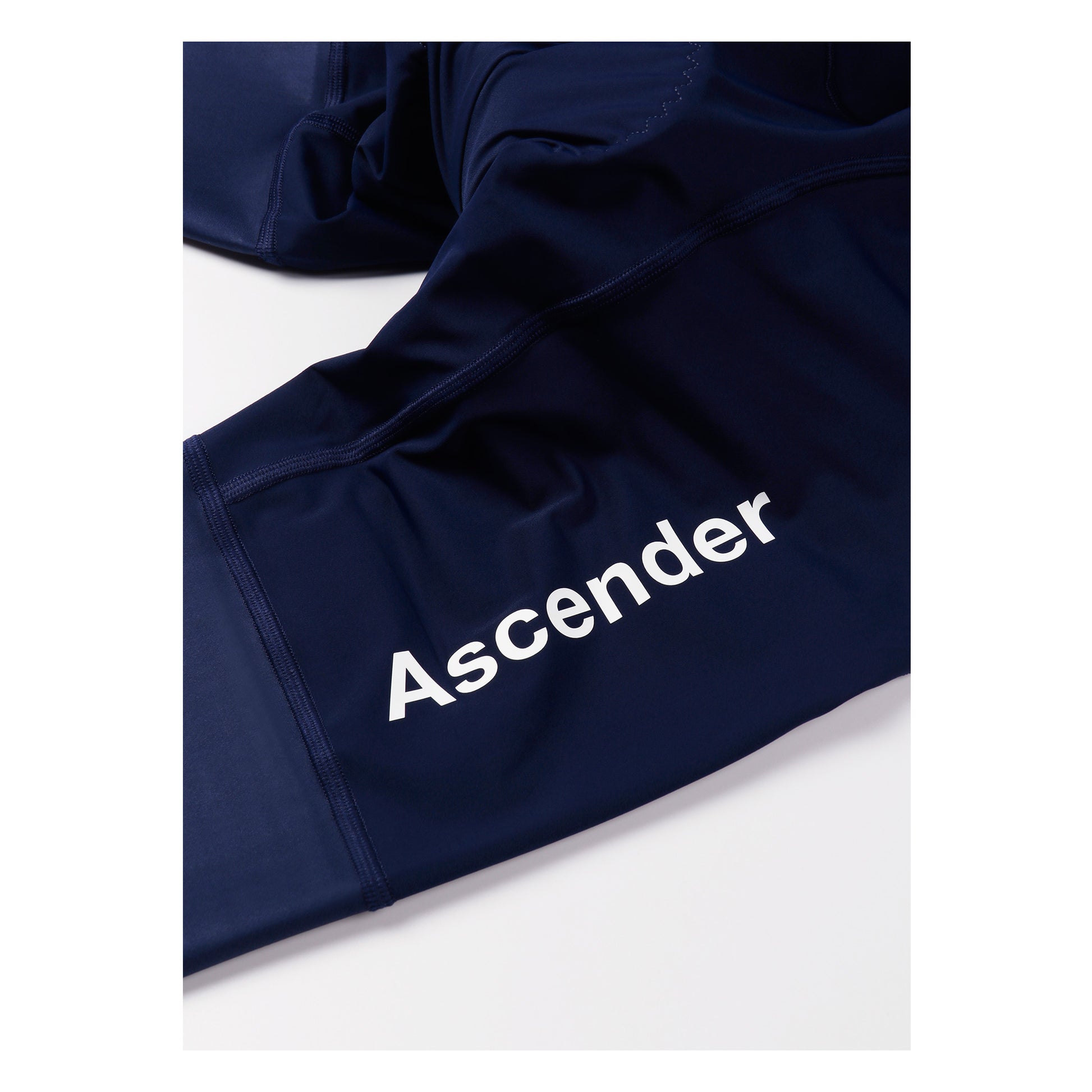 Legend Men Bib Short Navy by Ascender Cycling Club Zürich in Switzerland Logo on Left Side View