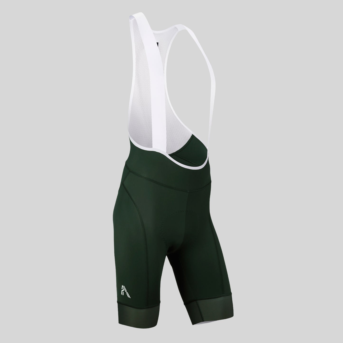 Legend Men Bib Short Olive by Ascender Cycling Club Zürich in Switzerland Front View Right Leg