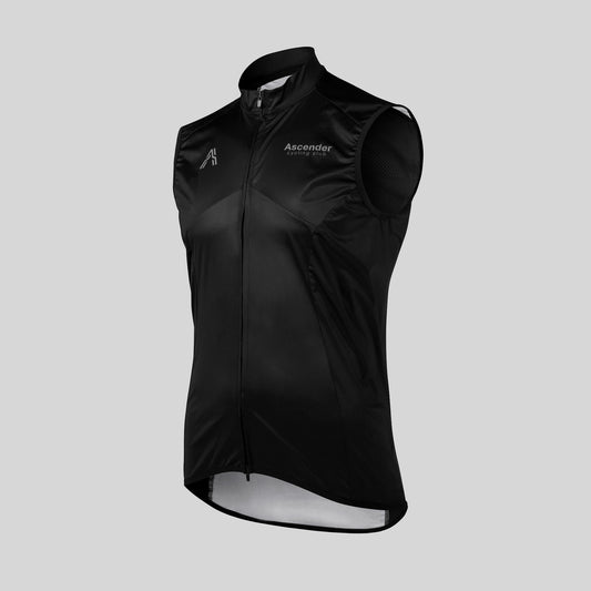 Leggera Team Vest Sustainable Cycling Wind Vest New Generation from Ascender Cycling Club Zürich Switzerland Presentation Side 1 Front