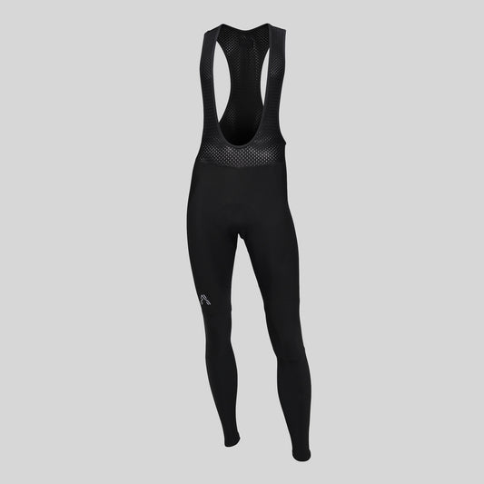 Men's Winter Thermal PRO Bib Tights Black from Ascender Cycling Club Switzerland Front View