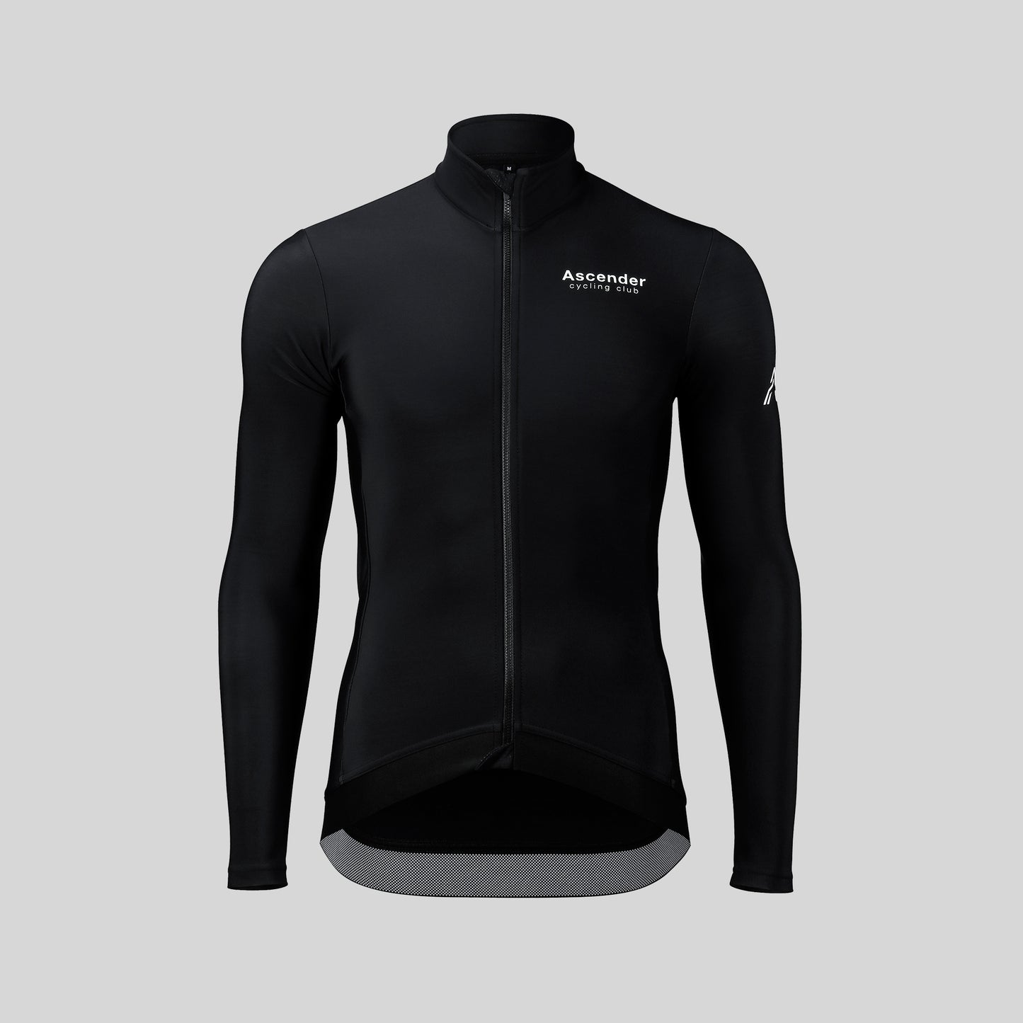 Milano Thermal Long Sleeve Jersey Black from Ascender Cycling Club Zürich Switzerland Front View