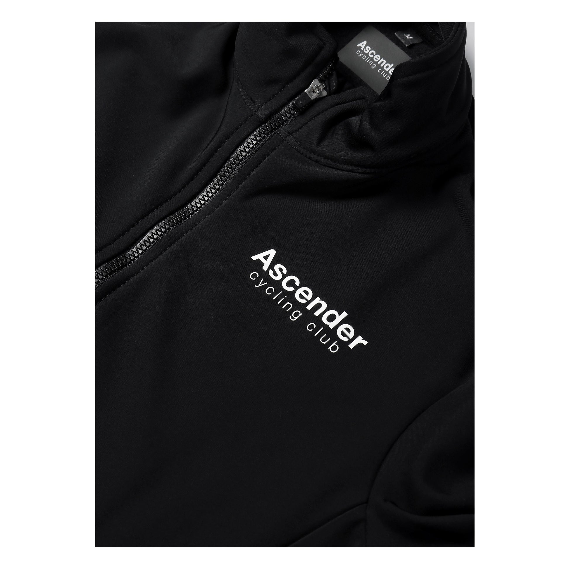 Milano Thermal Long Sleeve Jersey Black from Ascender Cycling Club Zürich Switzerland Frontside Logo  View