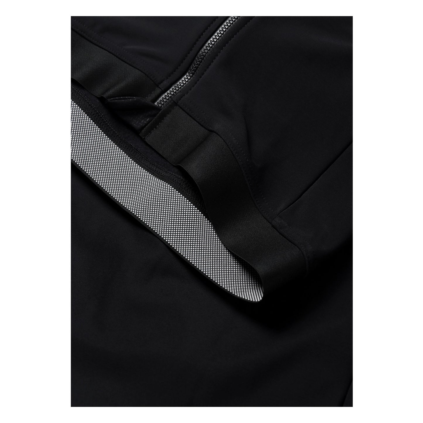 Milano Thermal Long Sleeve Jersey Black from Ascender Cycling Club Zürich Switzerland Elite Waist Powerband View