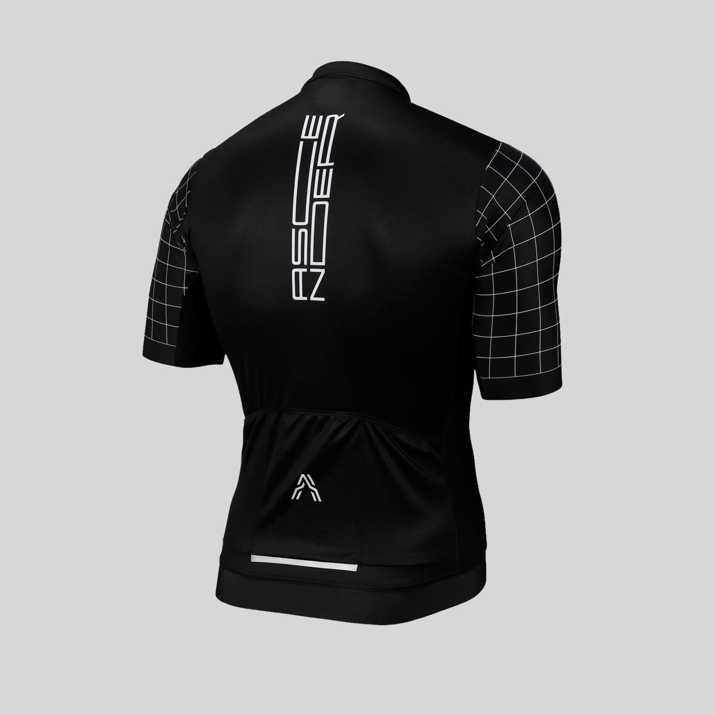 Supernova Sustainable Short Sleeves Cycling Jersey Black from Ascender Cycling Club Zürich Switzerland Back Design View