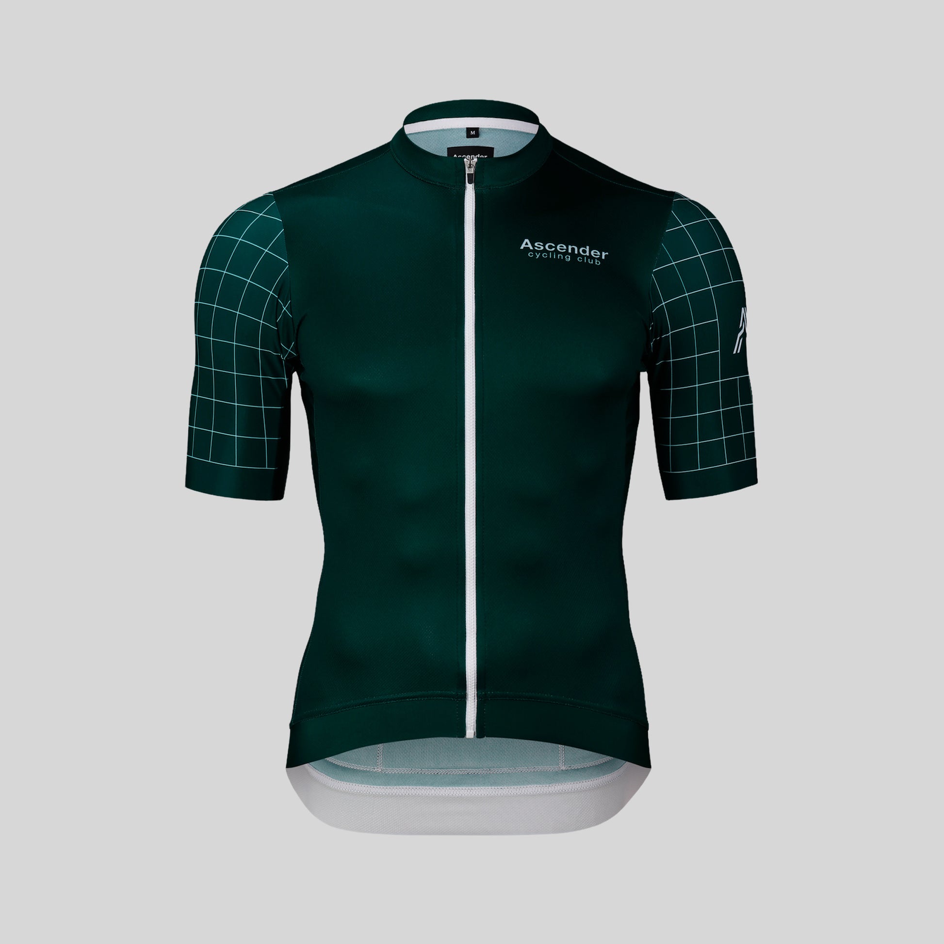 Supernova Sustainable Short Sleeves Cycling Jersey Green from Ascender Cycling Club Zürich Switzerland Front View