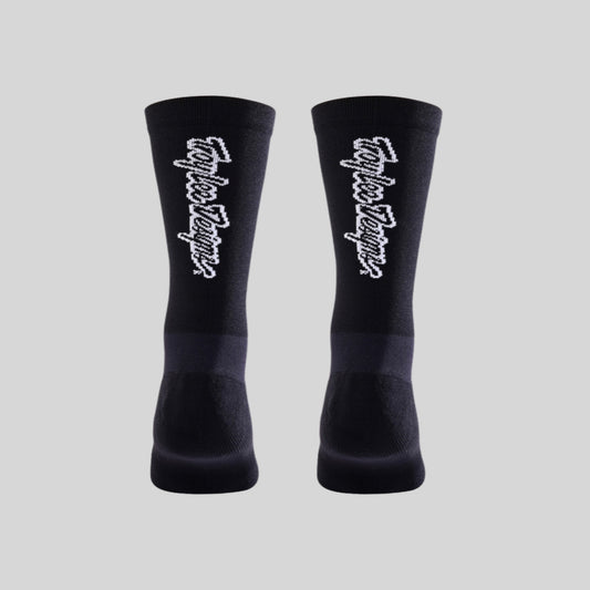 Troy Lee Designs Performance Signature Socks Black from Ascender Cycling Club Zürich Switzerland Back side View