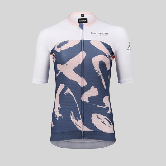Yukimi Short Sleeve Jersey for Women by Ascender Cycling Club in Zürich Switzerland Picture Front Global with Reflective Logo