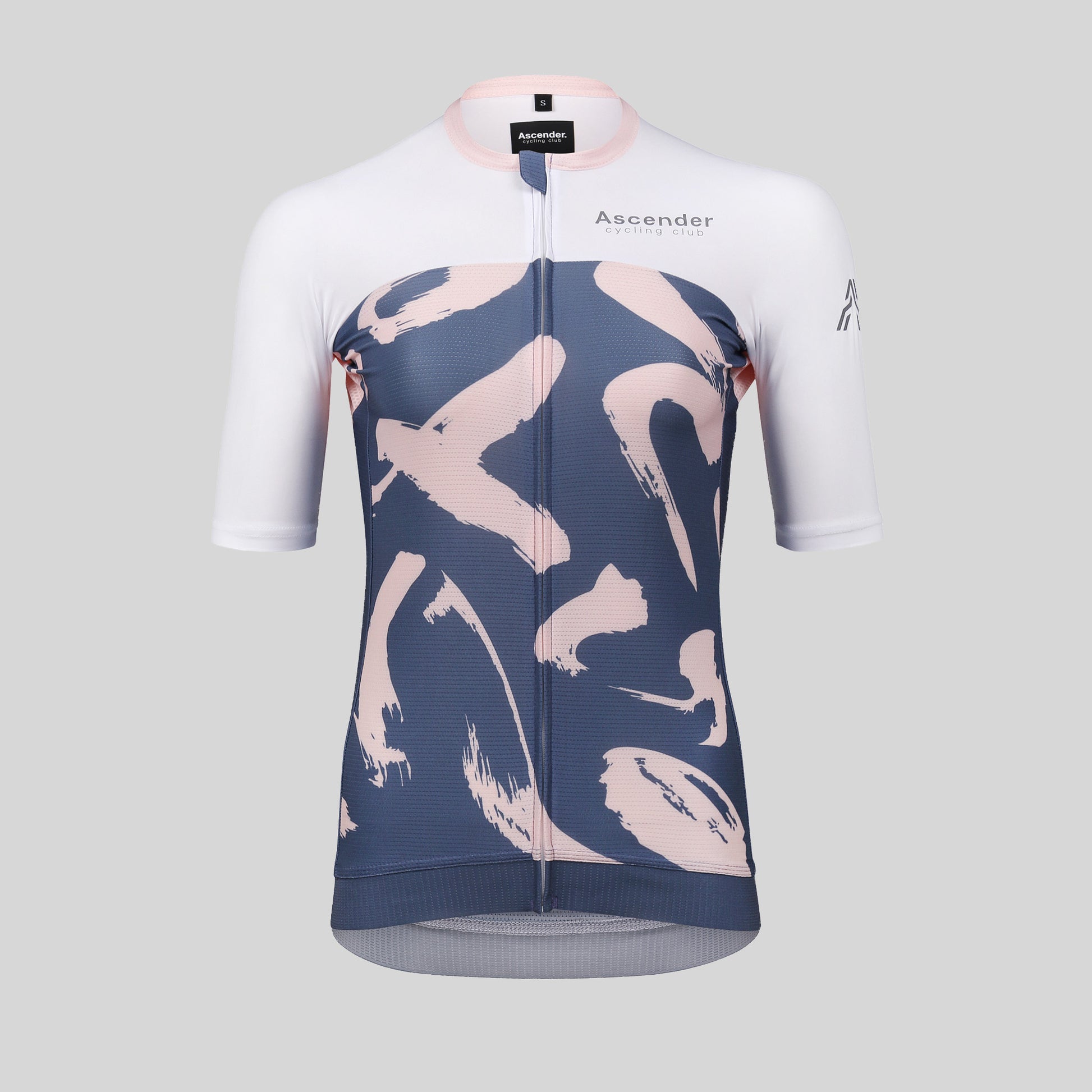 Yukimi Short Sleeve Jersey for Women by Ascender Cycling Club in Zürich Switzerland Picture Front Global with Reflective Logo
