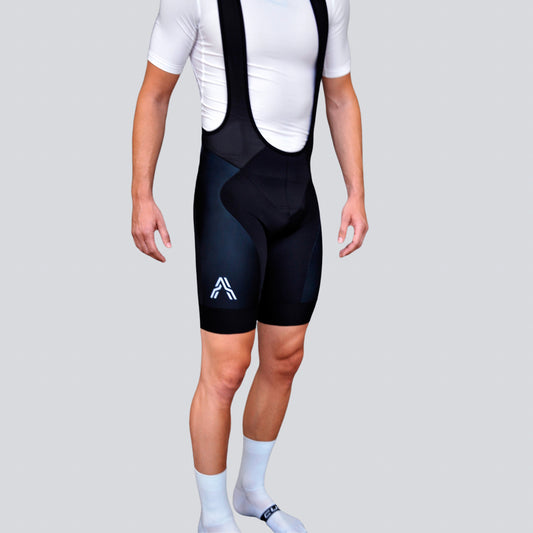 Classic Ascender Black Bib Short from Ascender Cycling Club Intro Monogram