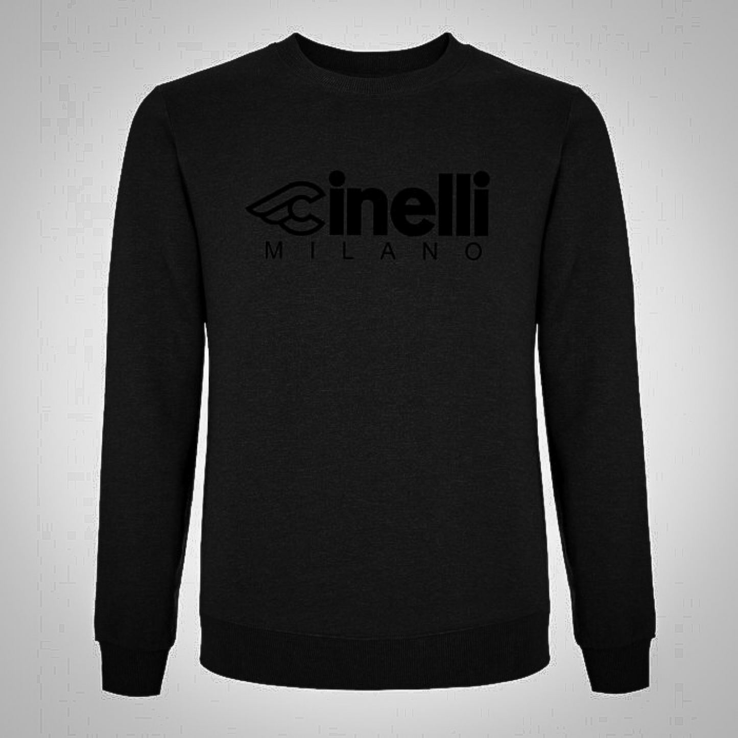 Cinelli MILANO FLOCKED CREWNECK by Ascender Cycling Club Switzerland Contrast View